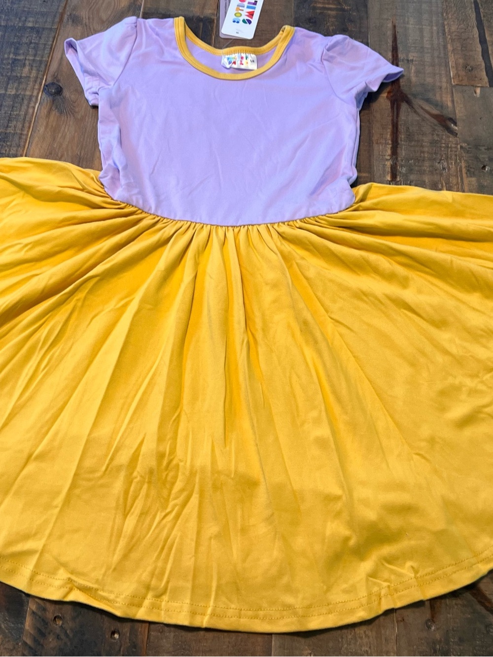 Dot Dot Smile size 5/6 girls color block Cap sleeve twirl dress new